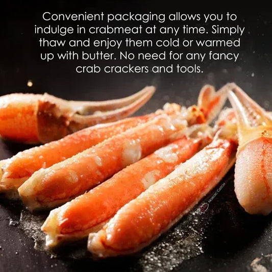 Nordic Catch Wild Arctic Snow Crab Meat, Crab Legs with No Shell for Easy Preparation, 100% Wild-Caught Premium Leg Meat - Fresh Caught, Cooked, & Individually Frozen Seafood At Sea - 2 Pack (32 oz)