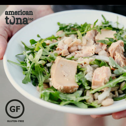 American Tuna Sushi-grade Wild Albacore Tuna Fish - No Salt Added, Wild Caught, MSC Certified, Pole Caught | (12) 6 Ounce Cans | Super Premium Canned Tuna