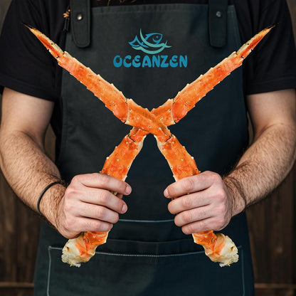 OCEANZEN Super Colossal Alaskan Red King Crab Legs | Wild-Caught | Fully Cooked (12 LBS)