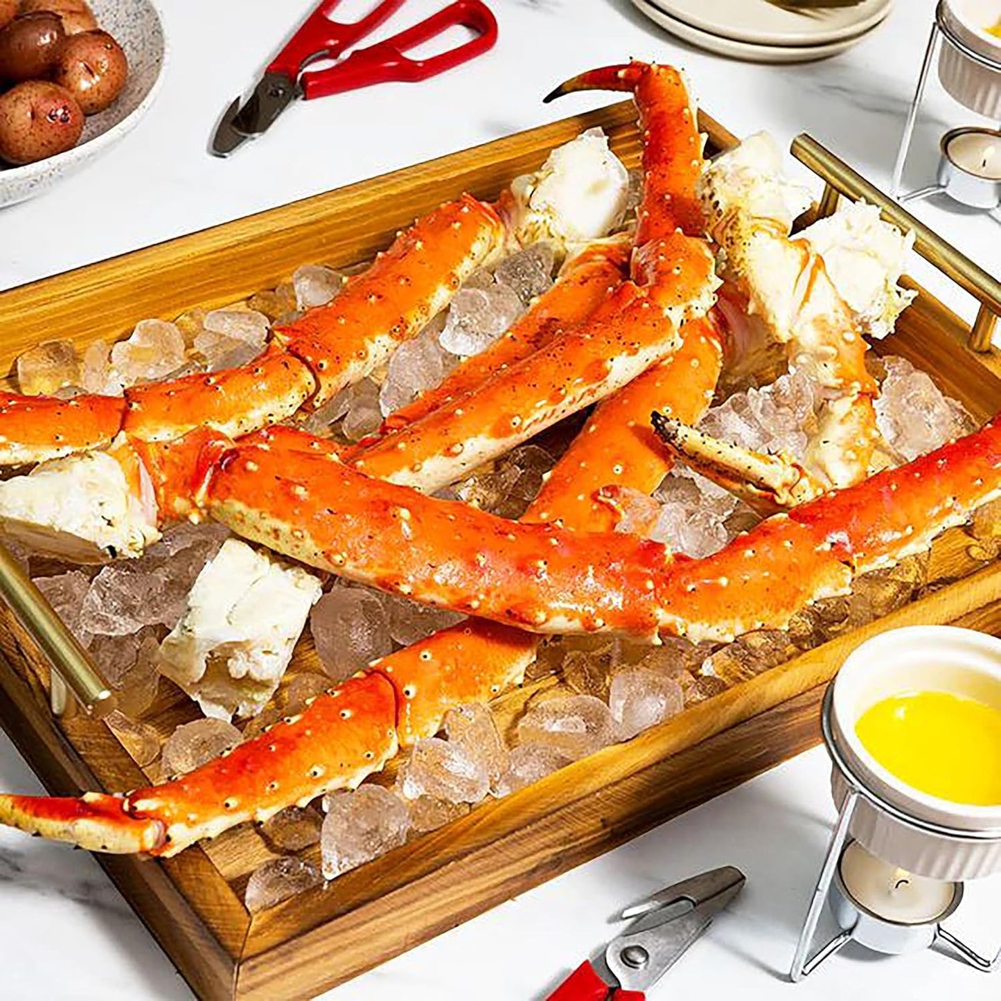 OCEANZEN Super Colossal Alaskan Red King Crab Legs | Wild-Caught | Fully Cooked (12 LBS)