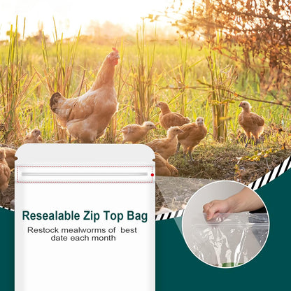 22 LBS Non-GMO Dried Mealworms for Wild Bird Chicken Fish,High-Protein,Large Meal Worms.