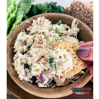 American Tuna Sushi-grade Wild Albacore Tuna Fish - No Salt Added, Wild Caught, MSC Certified, and Pole Caught | (12) 6 Ounce Cans