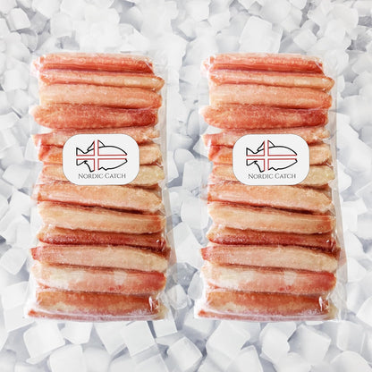 Nordic Catch Wild Arctic Snow Crab Meat, Crab Legs with No Shell for Easy Preparation, 100% Wild-Caught Premium Leg Meat - Fresh Caught, Cooked, & Individually Frozen Seafood At Sea - 2 Pack (32 oz)